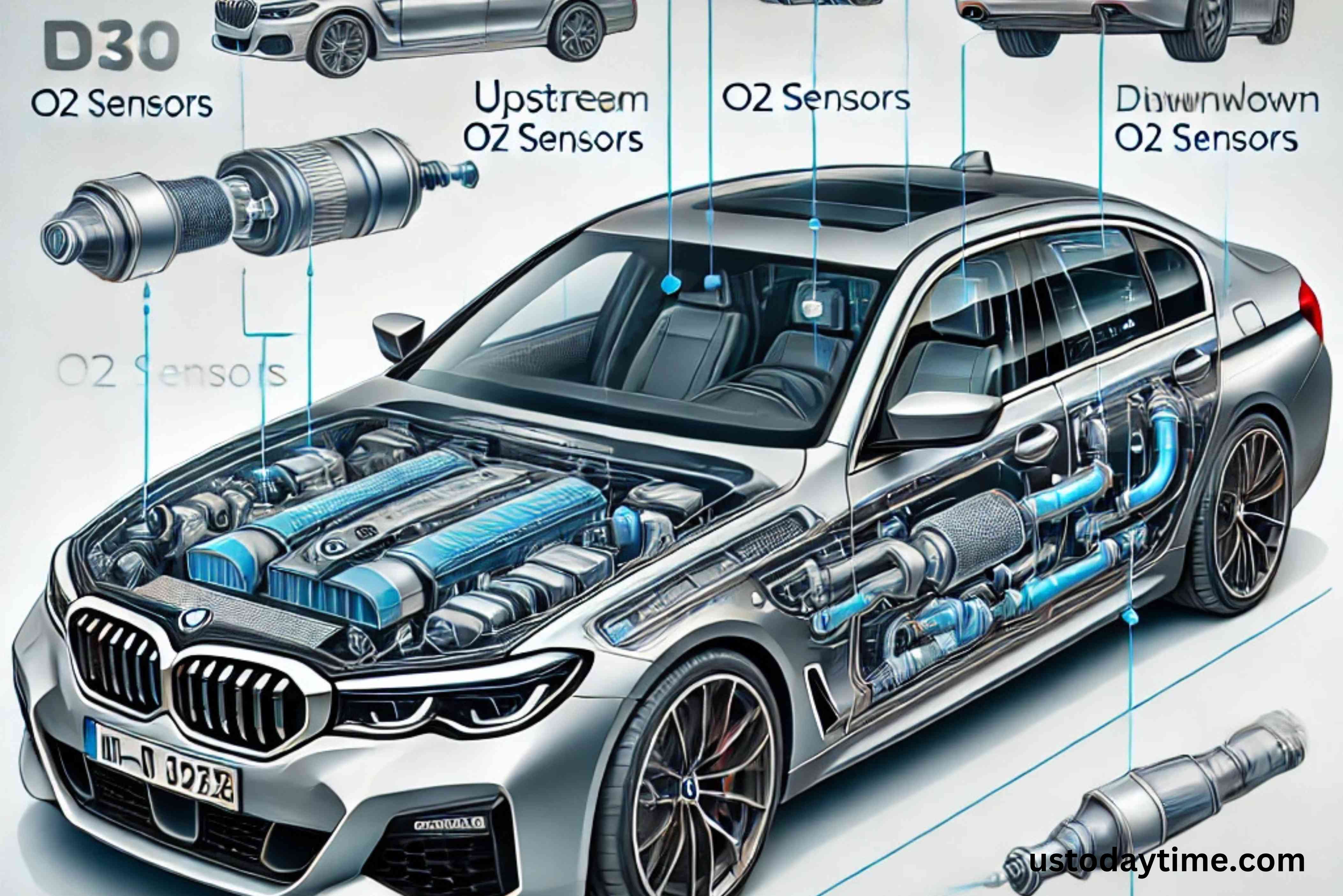 Location of O2 Sensors on a 2018 BMW G30 M550xi