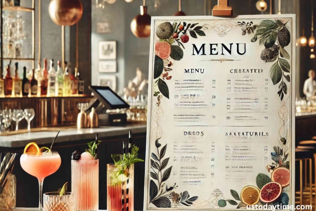 The Menu and Signature Drinks